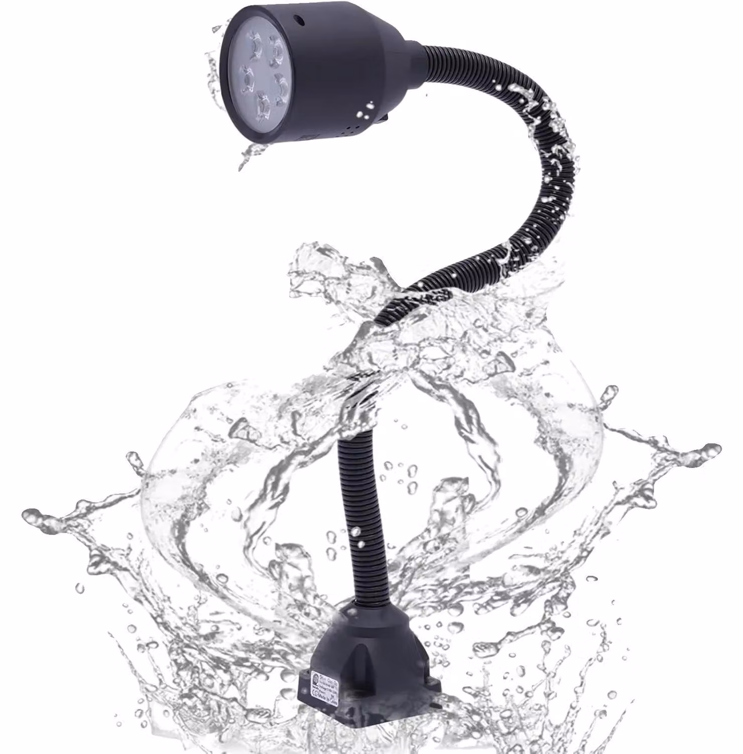 Lampada da lavoro a LED, 5W, 110V-220V, realizzata in lega di alluminio, con braccio regolabile e resistente all'acqua