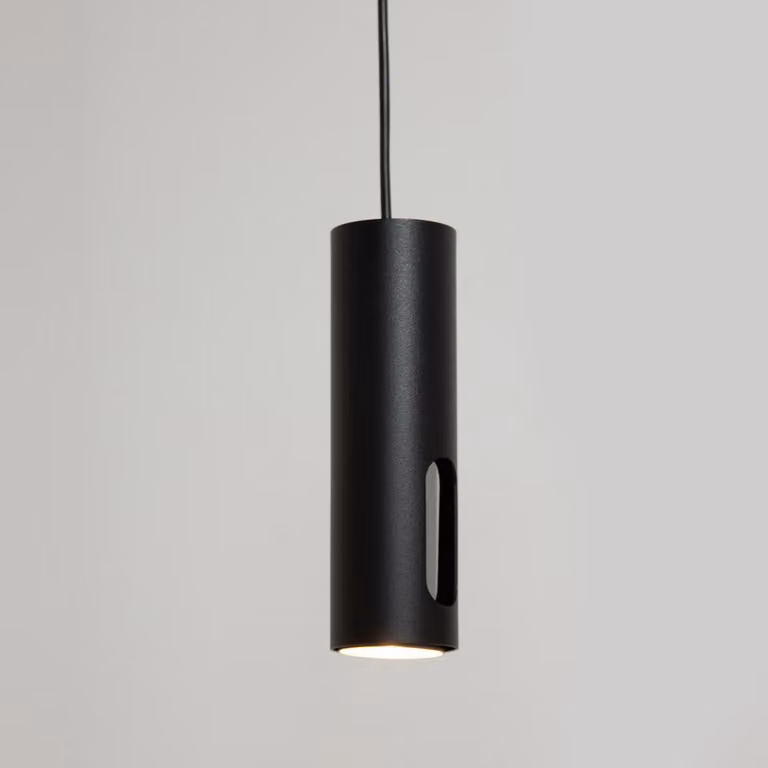 Lampada a sospensione FLOW nero-argento 1xGU10x10W in metallo, dimensioni: 130x6x6 cm, IP20, Sigma Lighting