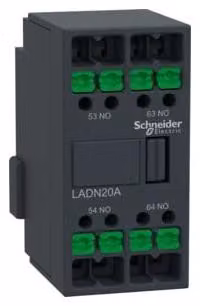 Blocco di contatti ausiliari Schneider 2S LADN20A Morsetti di collegamento SnapIN