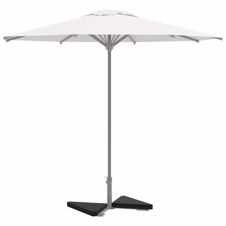 Set di 2 piastre triangolari in granito vidaXL per parasole, colore nero, 14 kg ciascuna