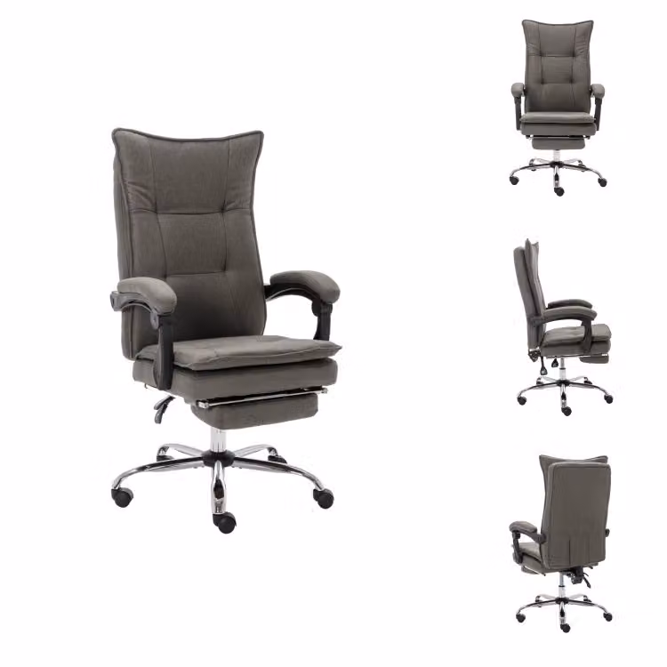 vidaXL Sedia da ufficio in tessuto grigio - Sedie da ufficio