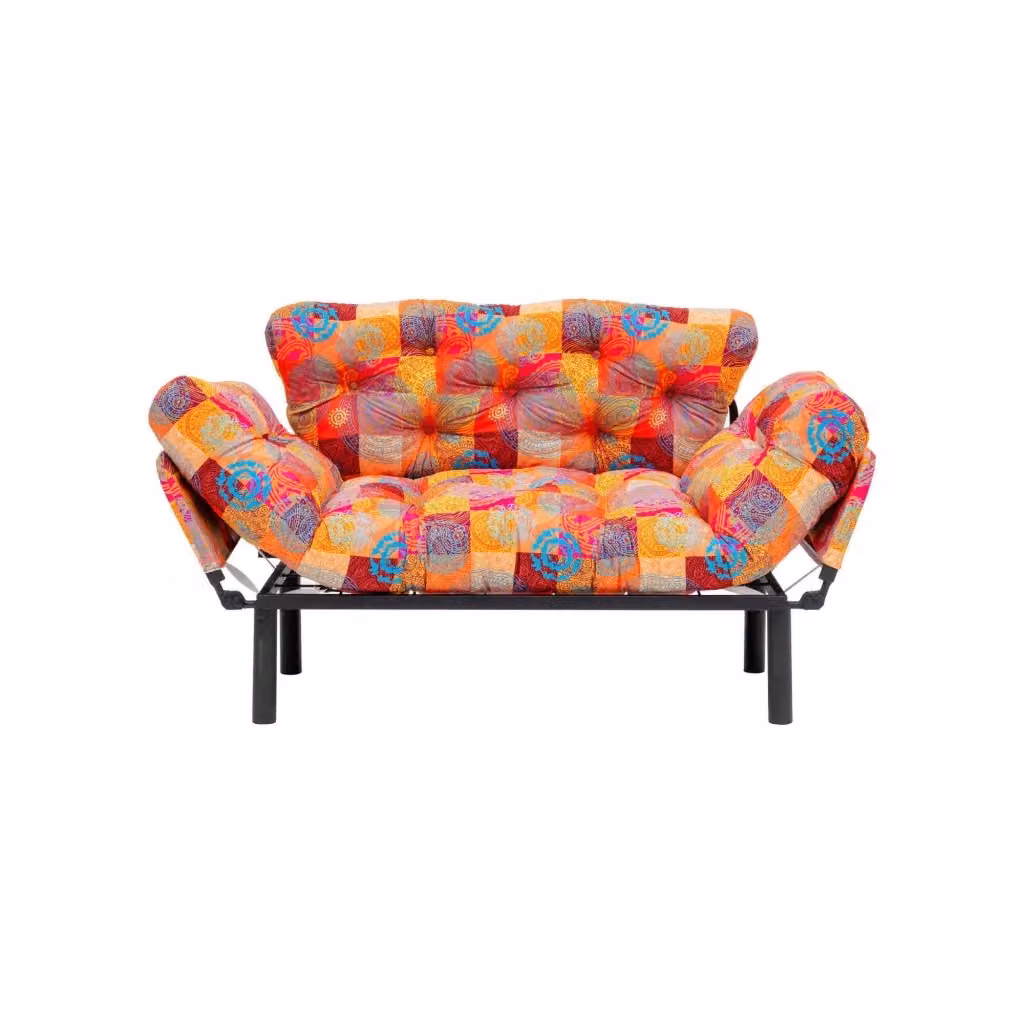 Guchol Divano Letto 2 Posti con Contenitore Moderno in Tessuto Multicolore L: 155 cm, P: 70 cm – 2
