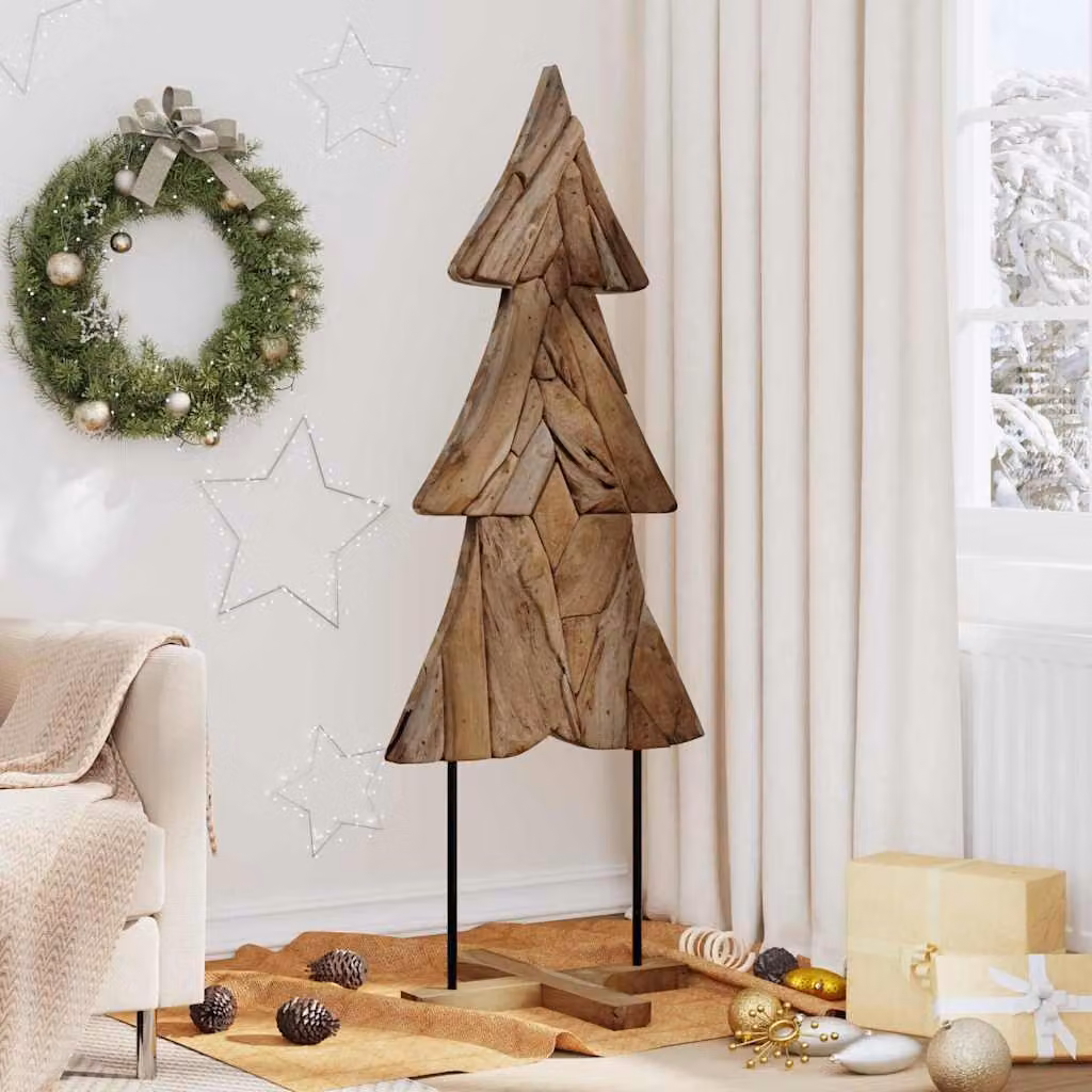 Maison Exclusive - Albero di Natale con supporto, color marrone, 151 cm, in legno massello di teak