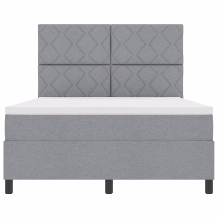 vidaXL Letto Moderno con Materasso a Molle Pocket e Cassetti, Grigio, L/P/H: 200 x 160 x 128 cm
