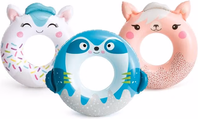 Salvagente Intex Animaletti Carini Multicolore in PVC, Diametro: 76 cm