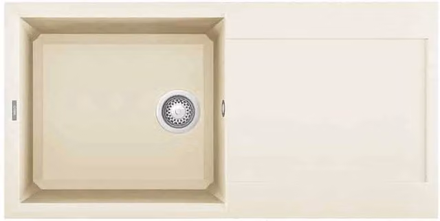 Lavello Elleci Incasso 1 vasca 100x50 Easy 480 Granitek Bianco Antico LGY48062