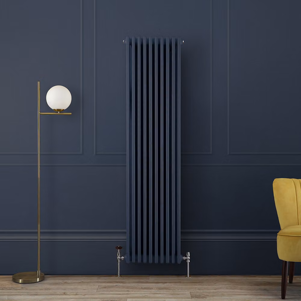 Radiatore a Colonna Verticale Tradizionale a 3 Colonne - Nero - 1800mm x 290mm - Regent
