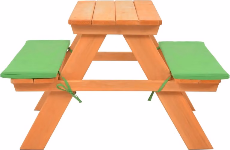 Tavolo e Panche da Picnic 89x79x50 cm Legno Massello di Abete