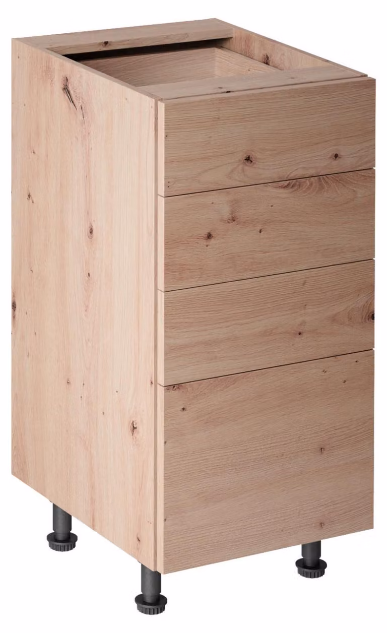Mobile da cucina con cassetti VALEN 1 - larghezza 40 cm, rovere artigianale