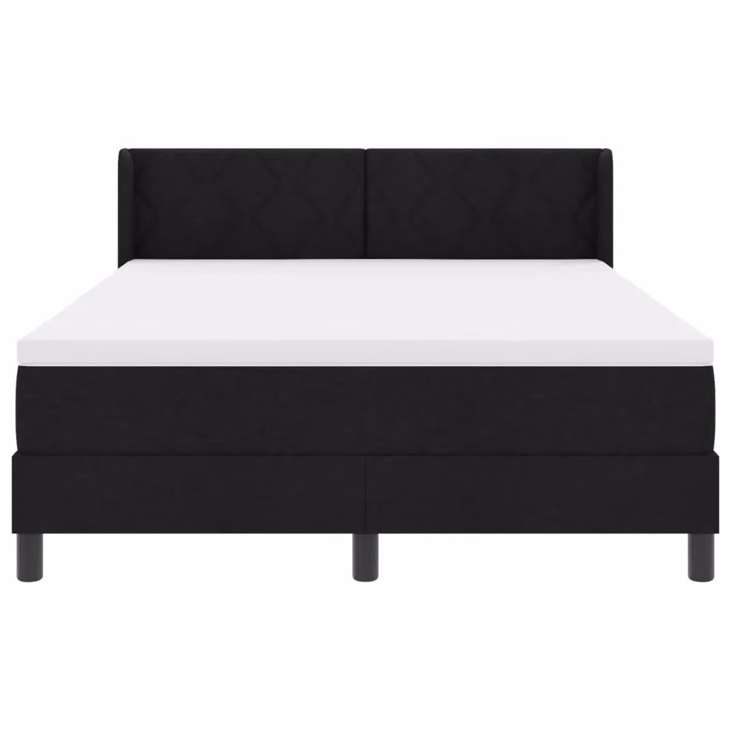 Letto a molle con testiera vidaXL in tessuto nero L: 160 cm, P: 200 cm, H: 203 cm – 2