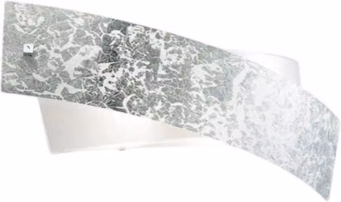 Gea Luce Camilla - Lampada da parete moderna argento in metallo e vetro, L 54 cm x H 20 cm, 2XE14 max 2X28W IP20