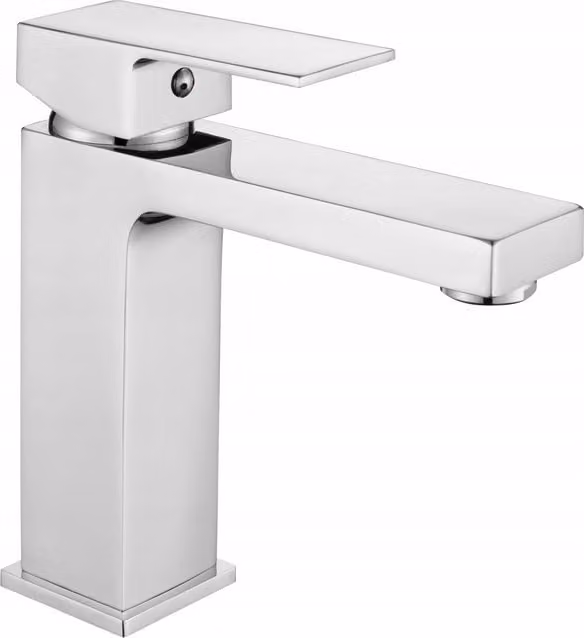Granitan - Rubinetto per lavabo - Rubinetto da bagno - versione alta - cartuccia in Vetroceramica - cromato - CUBE