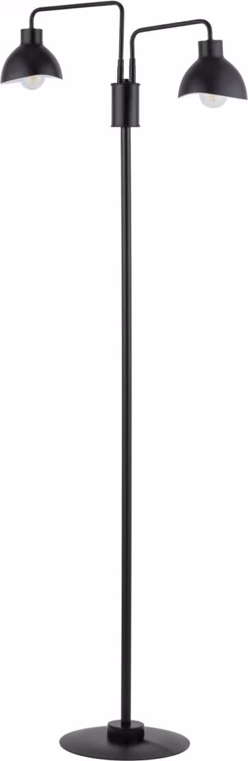 Lampada da terra moderna decorativa nera doppia 2xE27 15W Holi Sigma Lighting