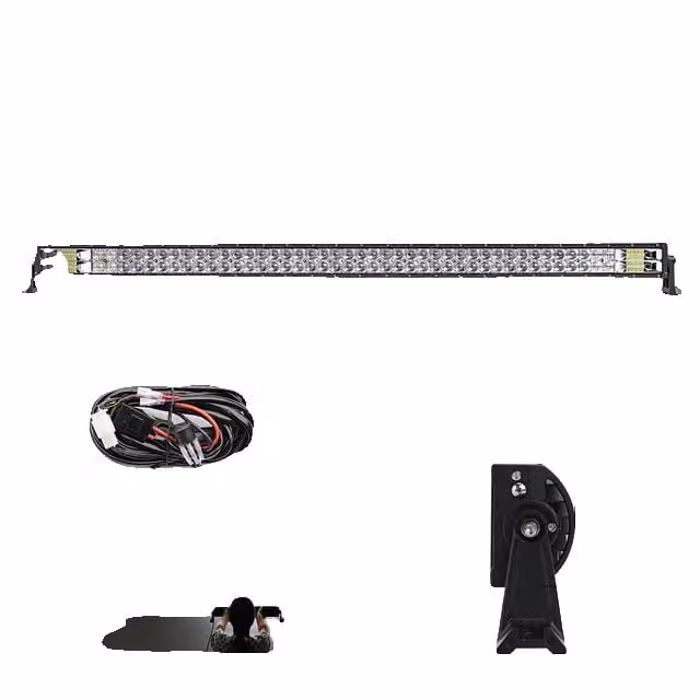 Striscia luminosa off-road a LED, fascio di luce combinato spot flood, luminosità 110000LM, 52straight con cavo
