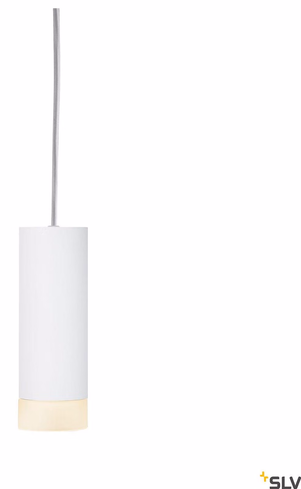 Astina luce a sospensione bianco opaco GU10 cavo aperto fine rotondo Ø7 cm