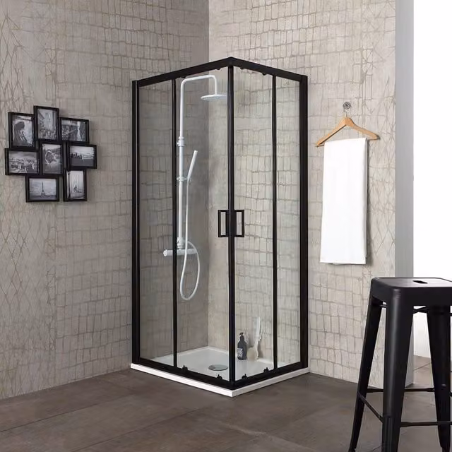 Box doccia 70x70 telaio nero opaco