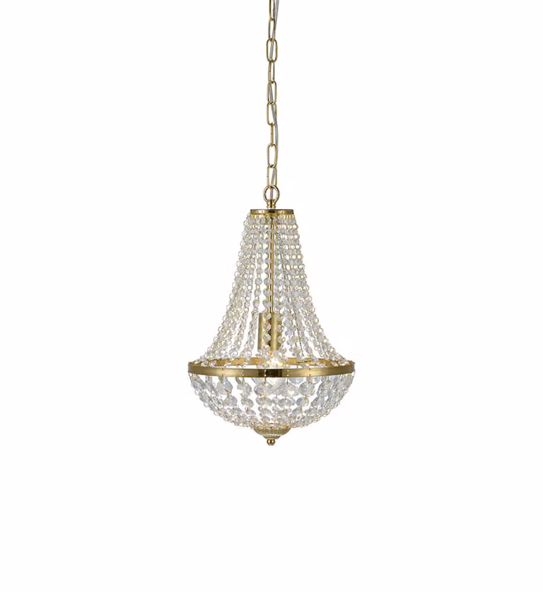 GRÄNSÖ Lampada a sospensione in cristallo Ottone 1 lampadina