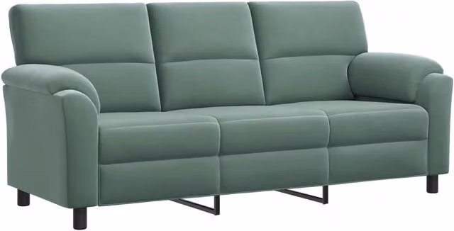 Divano moderno in velluto verde mare vidaXL L: 214 cm, P: 85 cm, H: 93 cm – 1