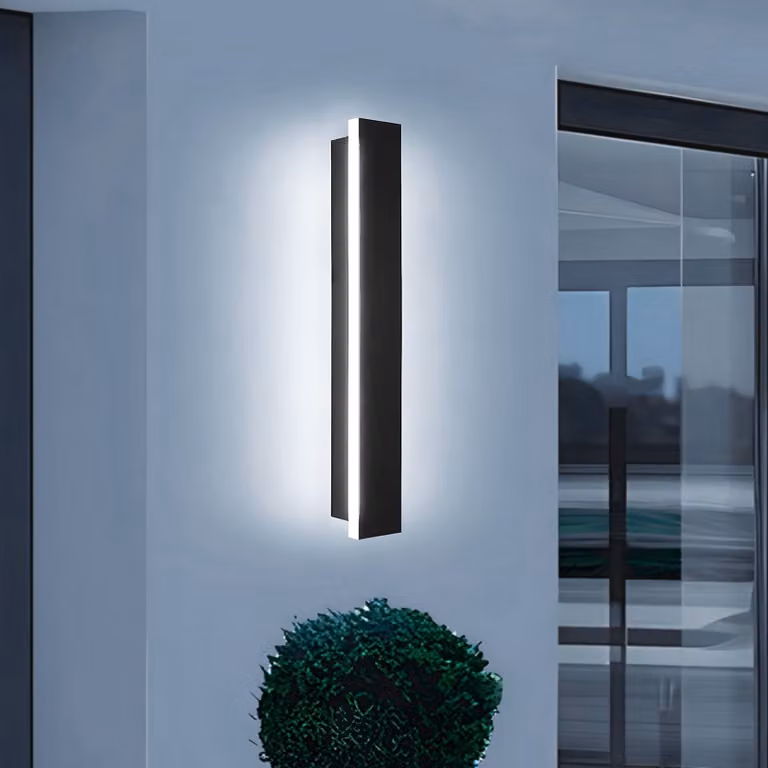 Lampada da parete esterna a LED, 8W, 40cm, nera, grado di protezione IP65, temperatura di colore 6000K