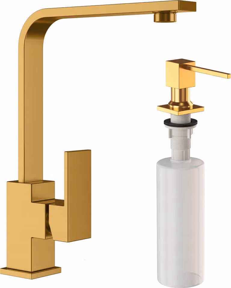 Granitan - Rubinetto da cucina - Rubinetto per lavello - Orientabile a 360° - Oro - 26 cm - Rubinetto da cucina - NOOK