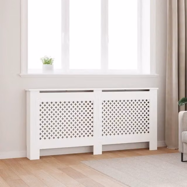 Copertura per radiatore vidaXL in MDF bianca L: 172 cm, P: 19 cm, H: 81,5 cm