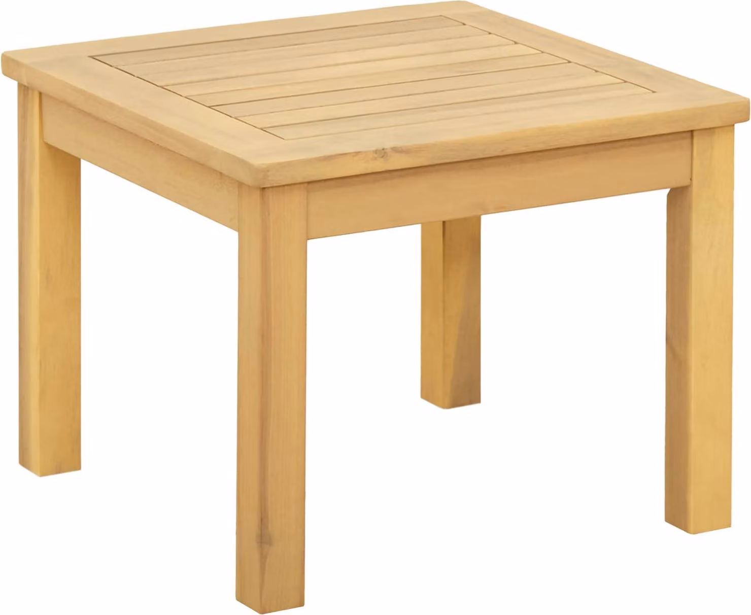 Tavolino da salotto Acacia chiaro 45 x 45 x 36 cm