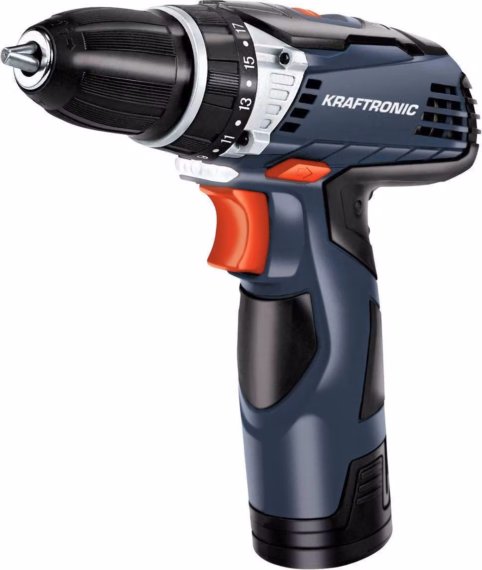 Trapano avvitatore a batteria Kraftronic KT-AS 12 Li 1.batteria 1,5Ah
