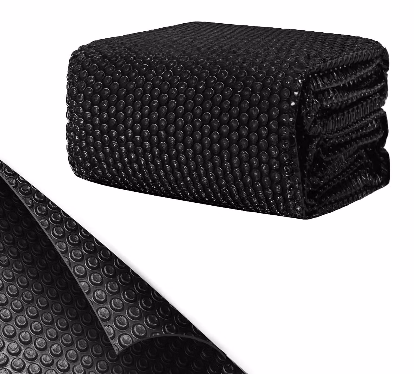 Telo copri piscina 956 x 488 cm - Telo solare rettangolare - Plastica nera