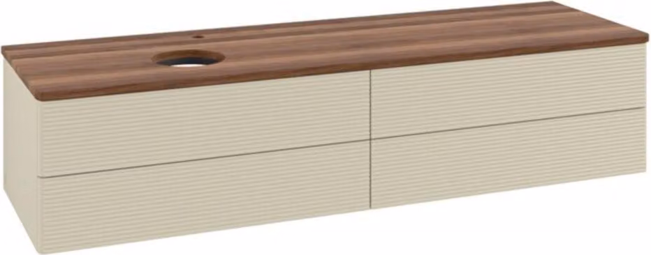 V&B Mobiletto con struttura frontale - illuminazione Antao 160x50cm, HL, WBP w. wal, si Gr m Lac