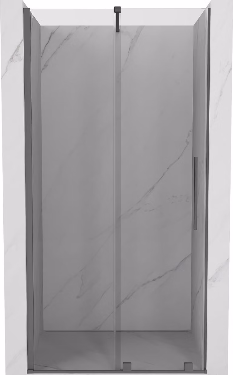 Mexen Velar porta doccia scorrevole 100 cm, trasparente, gun metal - 871-100-000-01-95