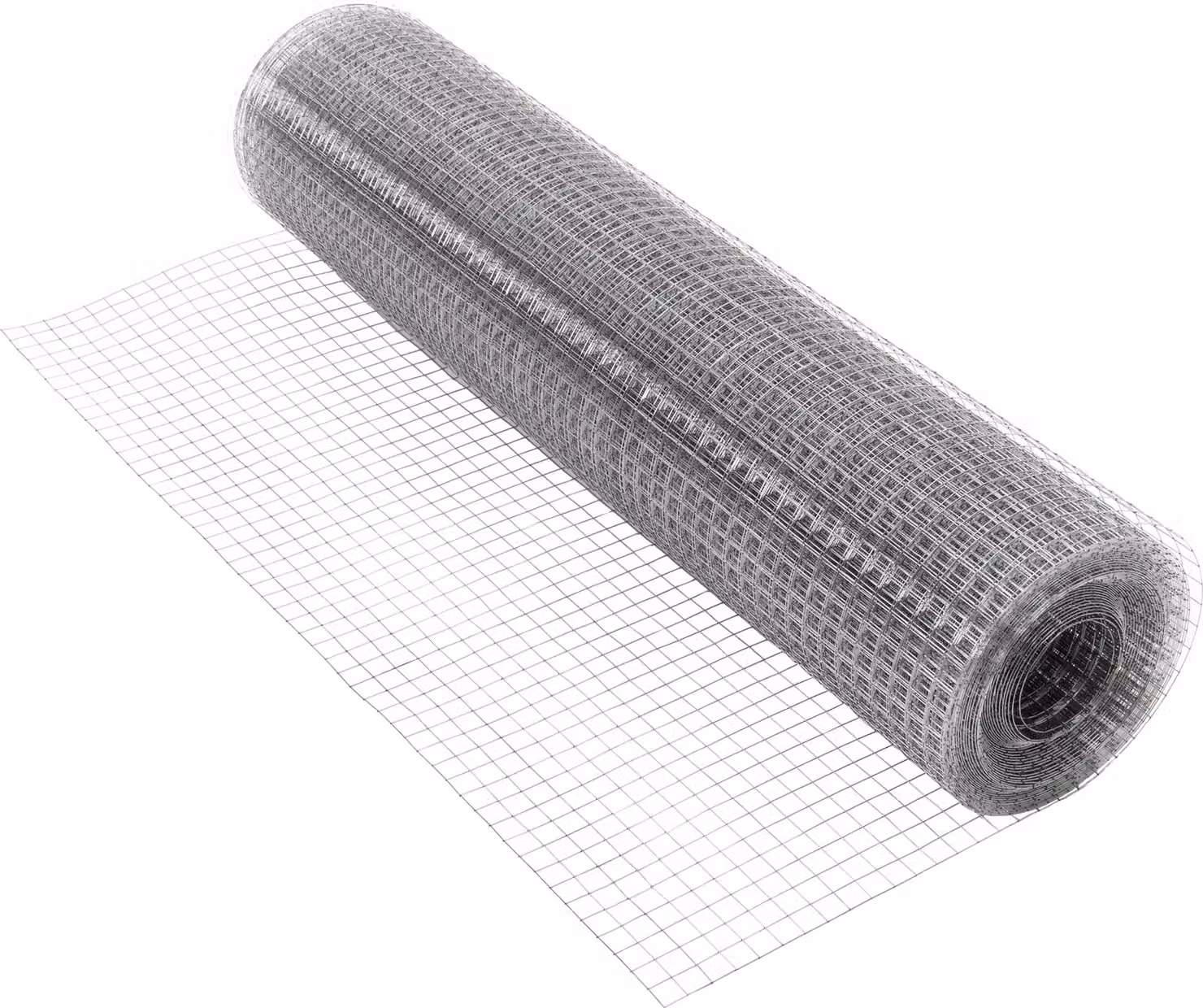 ECD Germany Rete metallica per voliere argento 19x19 mm, 1x25 m, spessore 0,75 mm, acciaio zincato, recinzione a 4 angoli rete metallica saldata recinzione a rete metallica