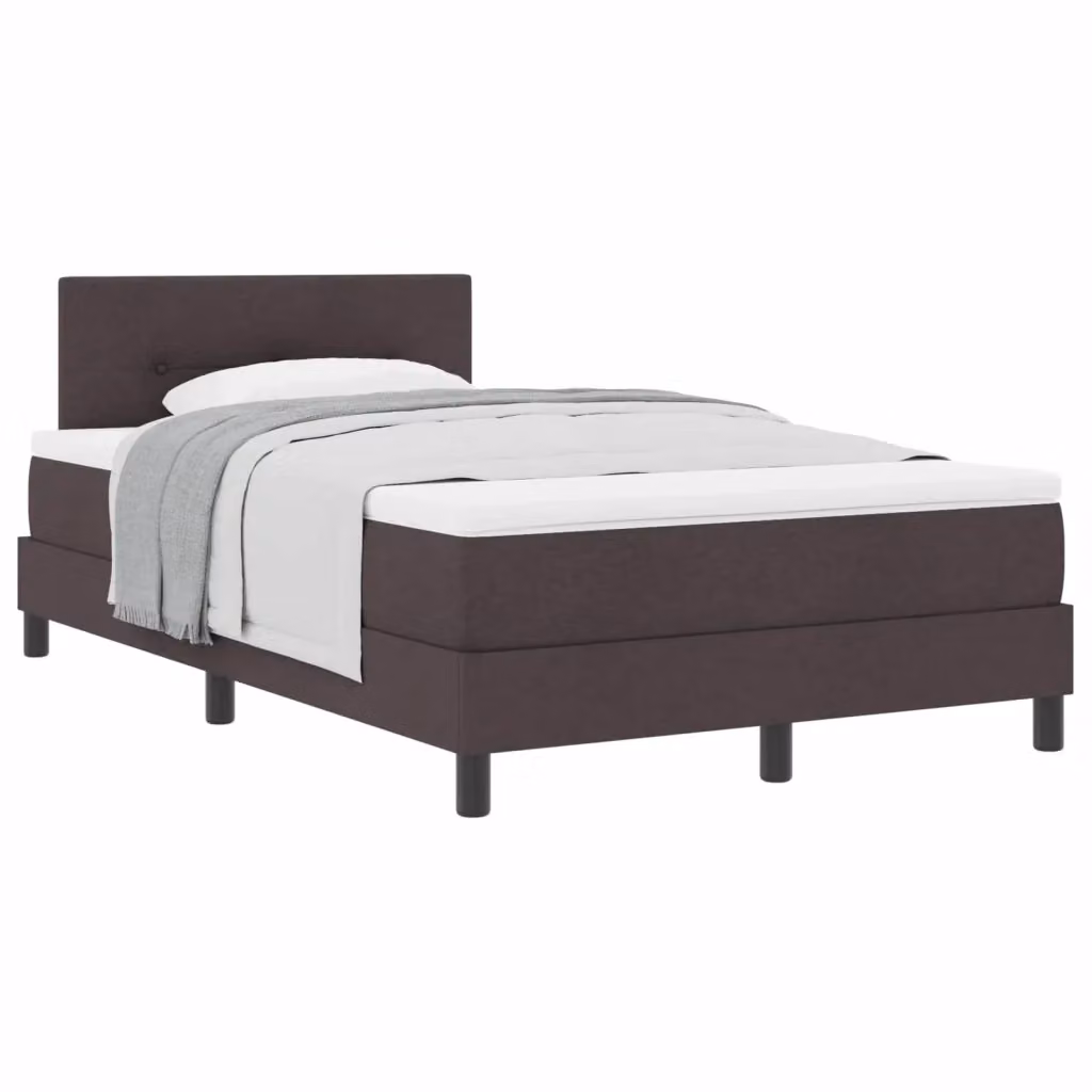 Letto ibrido con testiera in tessuto marrone vidaXL L/P: 120 x 200 cm – 2