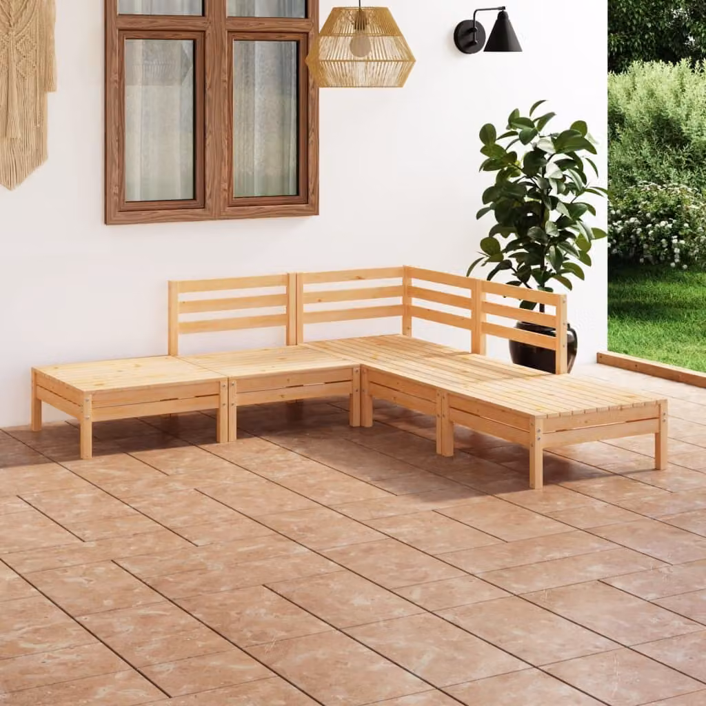 Maison Exclusive - Set da giardino 5 pezzi in legno massello di pino