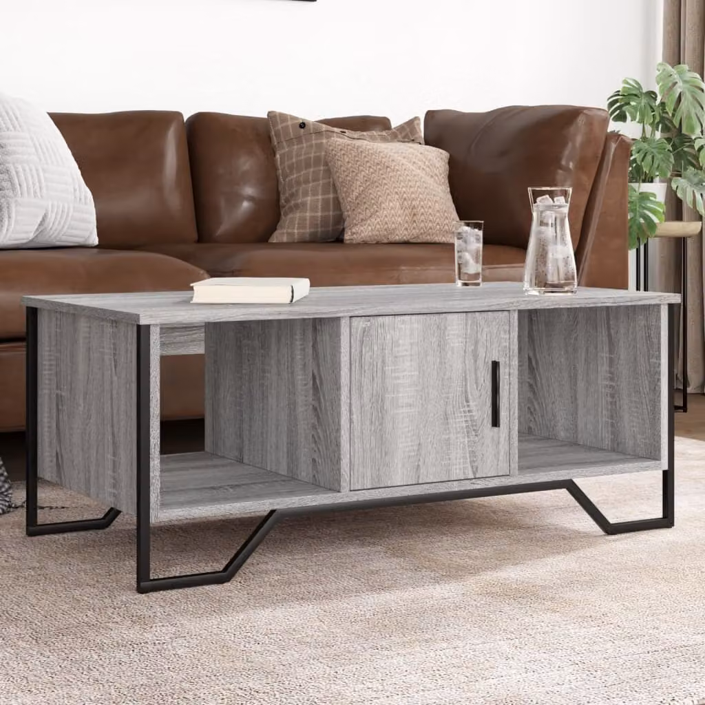 Maison Exclusive - Tavolino grigio Sonoma 100x51x40 cm Materiale ligneo