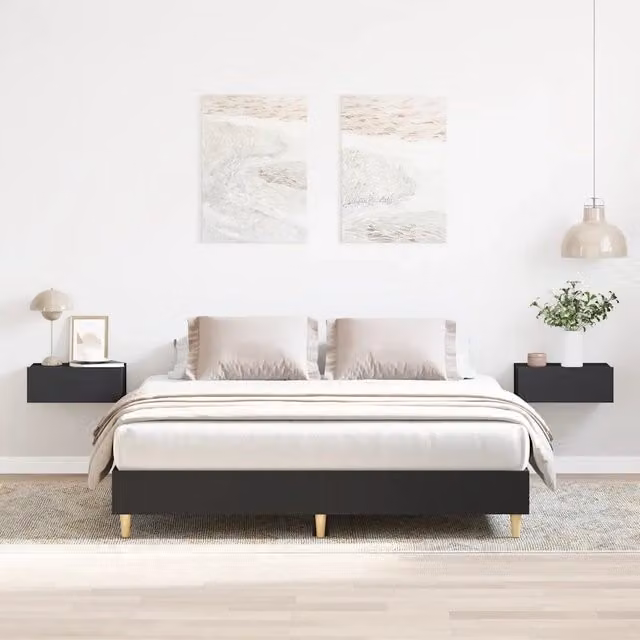 Giroletto vidaXL in legno multistrato nero, L/P: 150 x 200 cm – 1