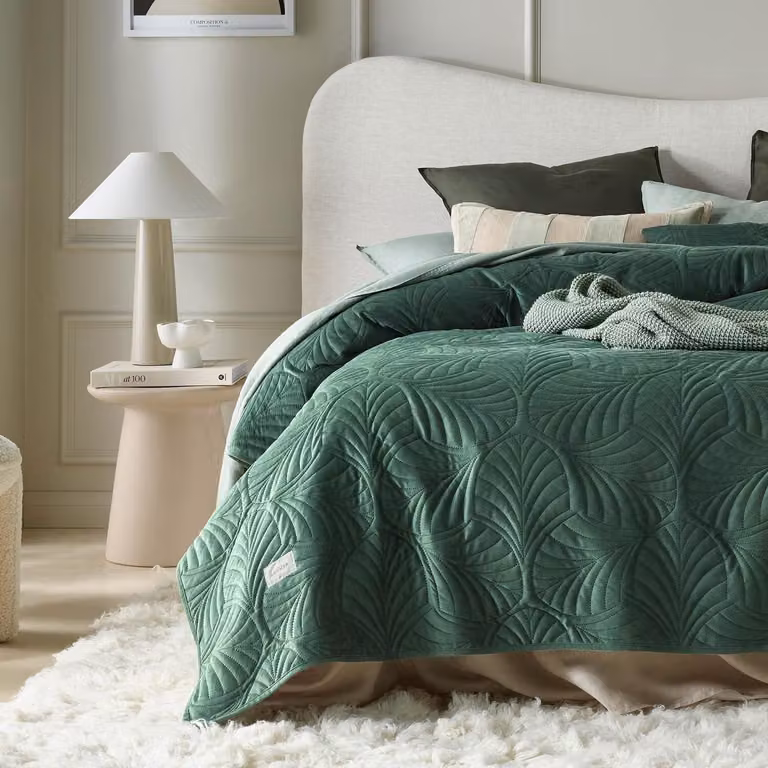 Coperta in velluto verde scuro, 170x210 cm - Coperta versatile, ideale per il letto e il divano