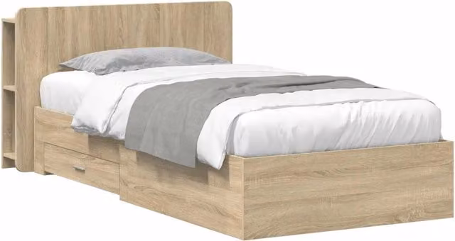 Telaio del letto con storage Rovere Sonoma 100 x 200 cm 3433723