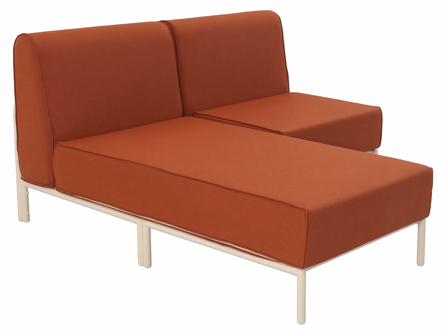 Set modulare di mobili da giardino bassi 2 posti terracotta - Oviala Patio