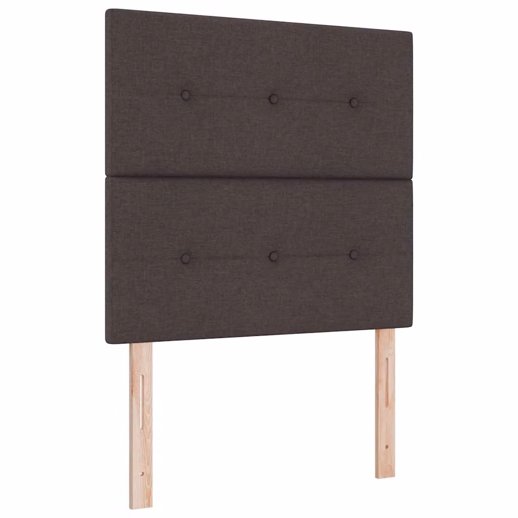 Letto a molle con testiera vidaXL in tessuto marrone con porta USB e illuminazione sottostante L/P/H: 120 x 200 x 88 cm – 2