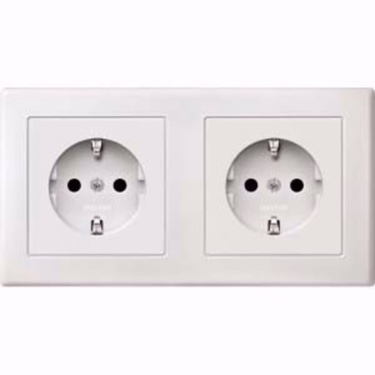 Presa doppia SCHUKO, BRS, morsetti a innesto, bianco polare, M-SMART
