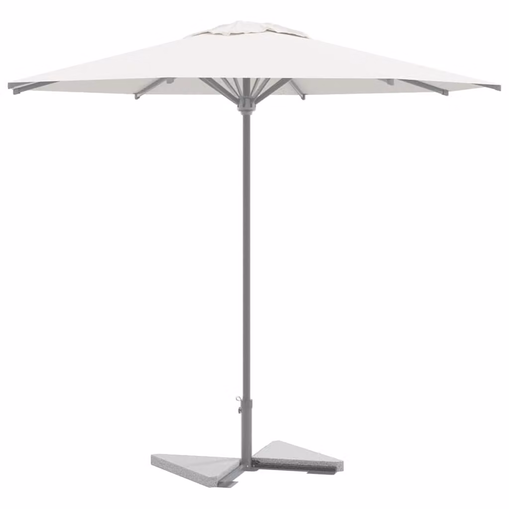 Set di 2 dischi per pesi per ombrellone vidaXL in pietra granito grigio, 14 kg ciascuno