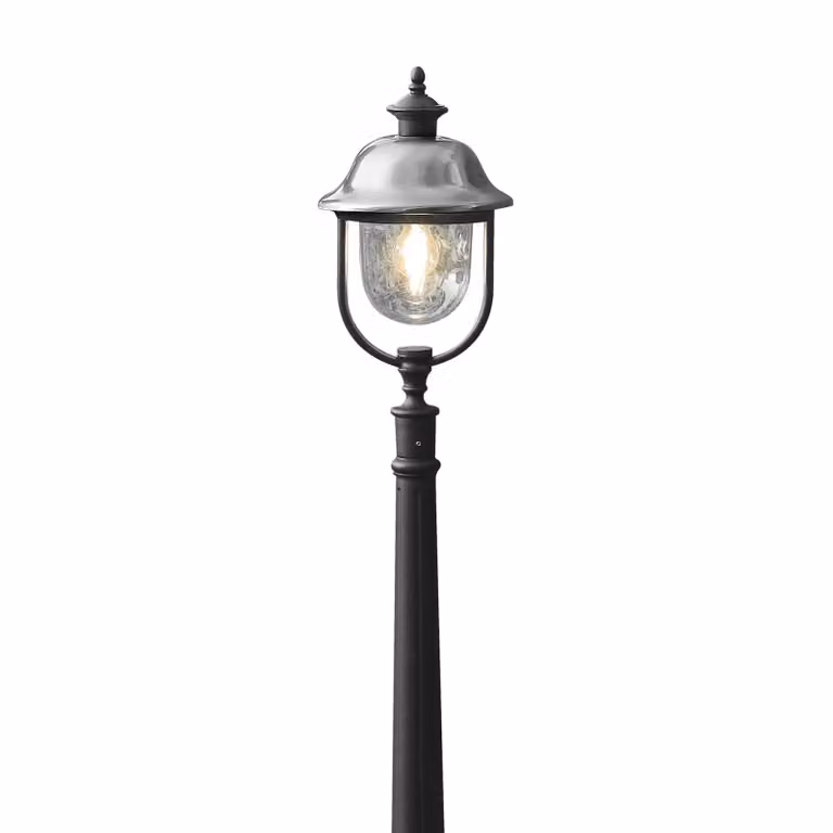 Konstsmide Lampioncino da giardino PARMA, Nero, Acciaio Inox, Campagna / Rustiche, Lampada da esterni