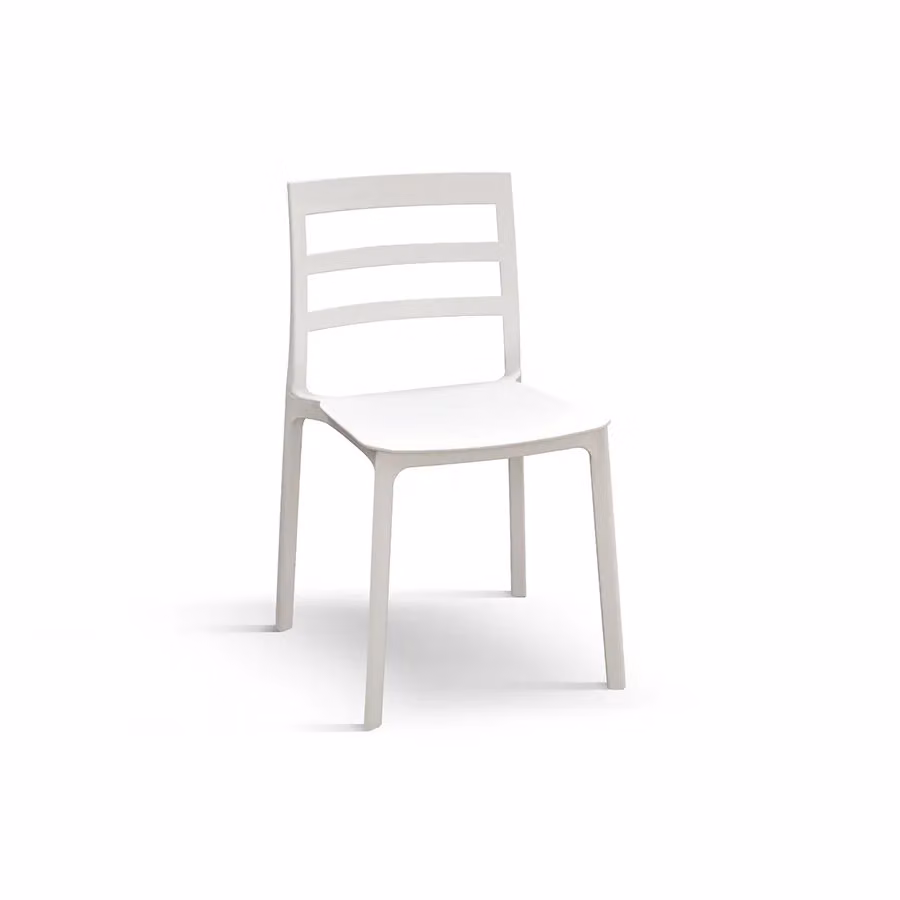 Set di 4 sedie MALAGA in polipropilene bianco