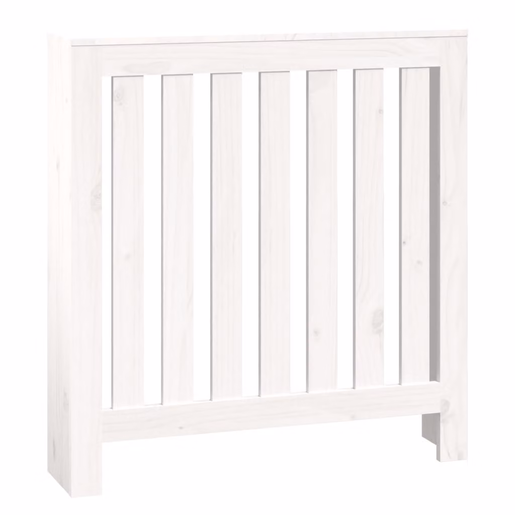 Copertura Termosifone Bianca 79,5x19x84 cm Legno Massello Pino