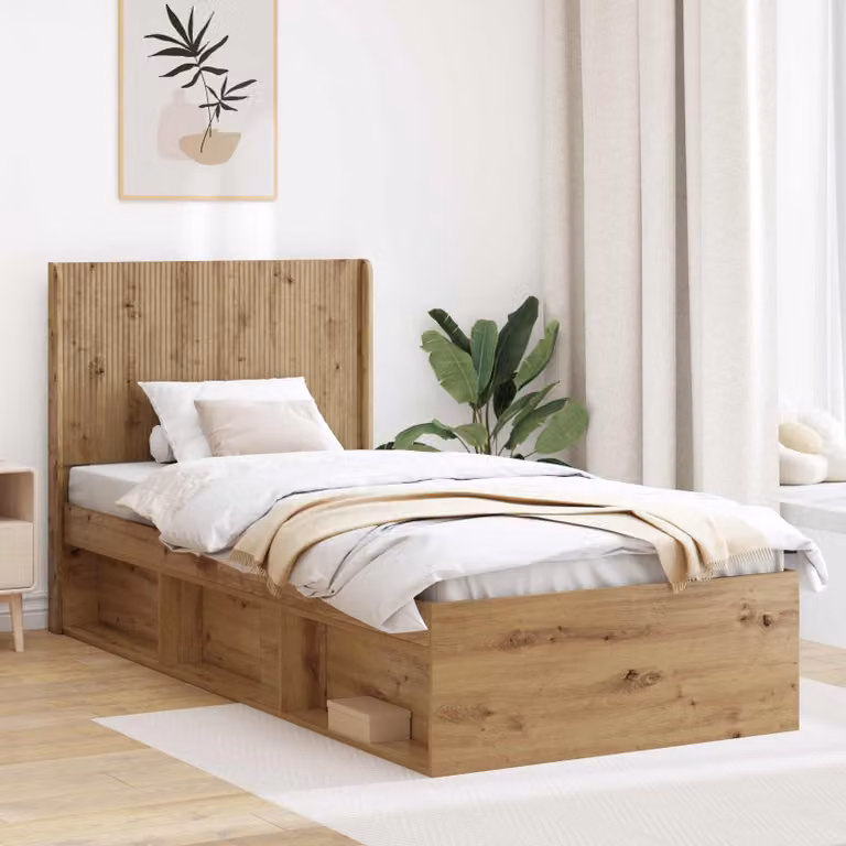 Testiera Letto vidaXL in Legno Ingegnerizzato Rovere Marrone