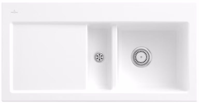 Lavello da cucina Villeroy&Boch, lavello da cucina Subway 60 Stone White 1000x510mm, larghezza base 60cm
