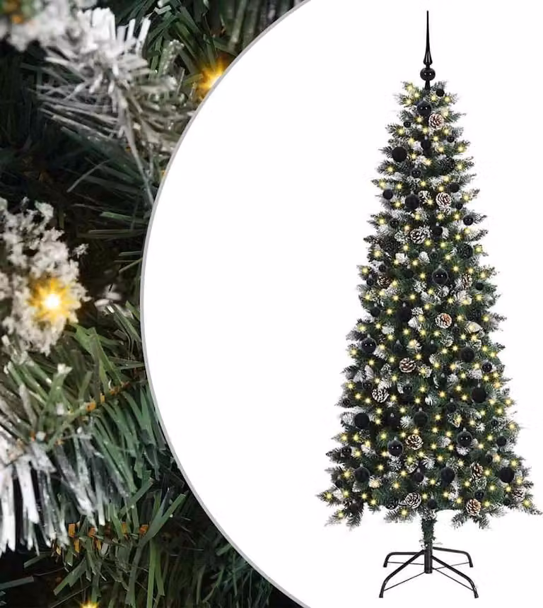 Albero di Natale artificiale con 300 LED Verde 180 cm