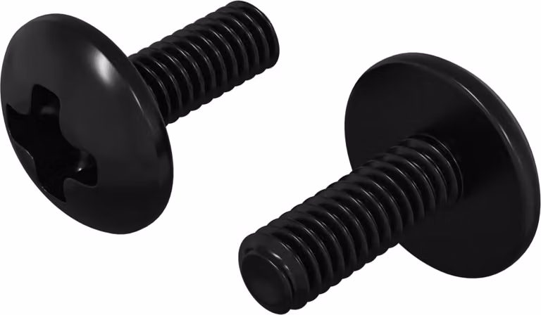 Viti a manica 2 pcs Nero M4 x 10 mm Acciaio