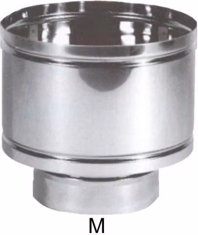 Terminale Paravento Maral in Acciaio Inox AISI 316L con Finitura Lucida Argento