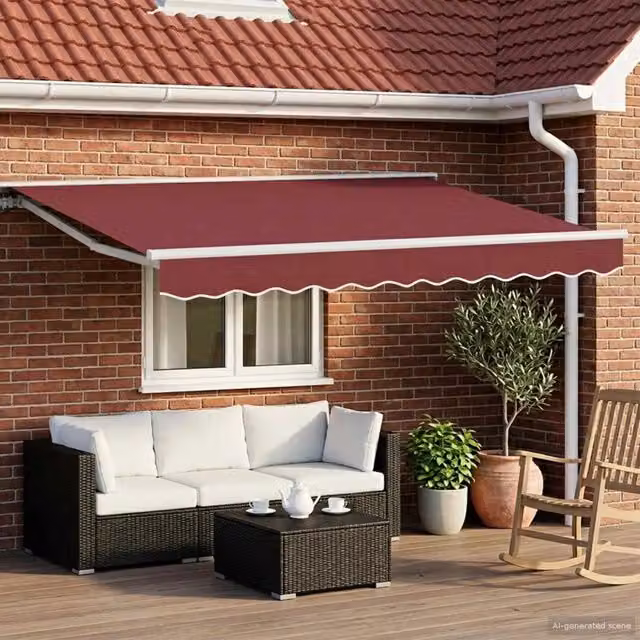 Tenda retrattile manuale Borgogna 3 x 2,5 m 3420216
